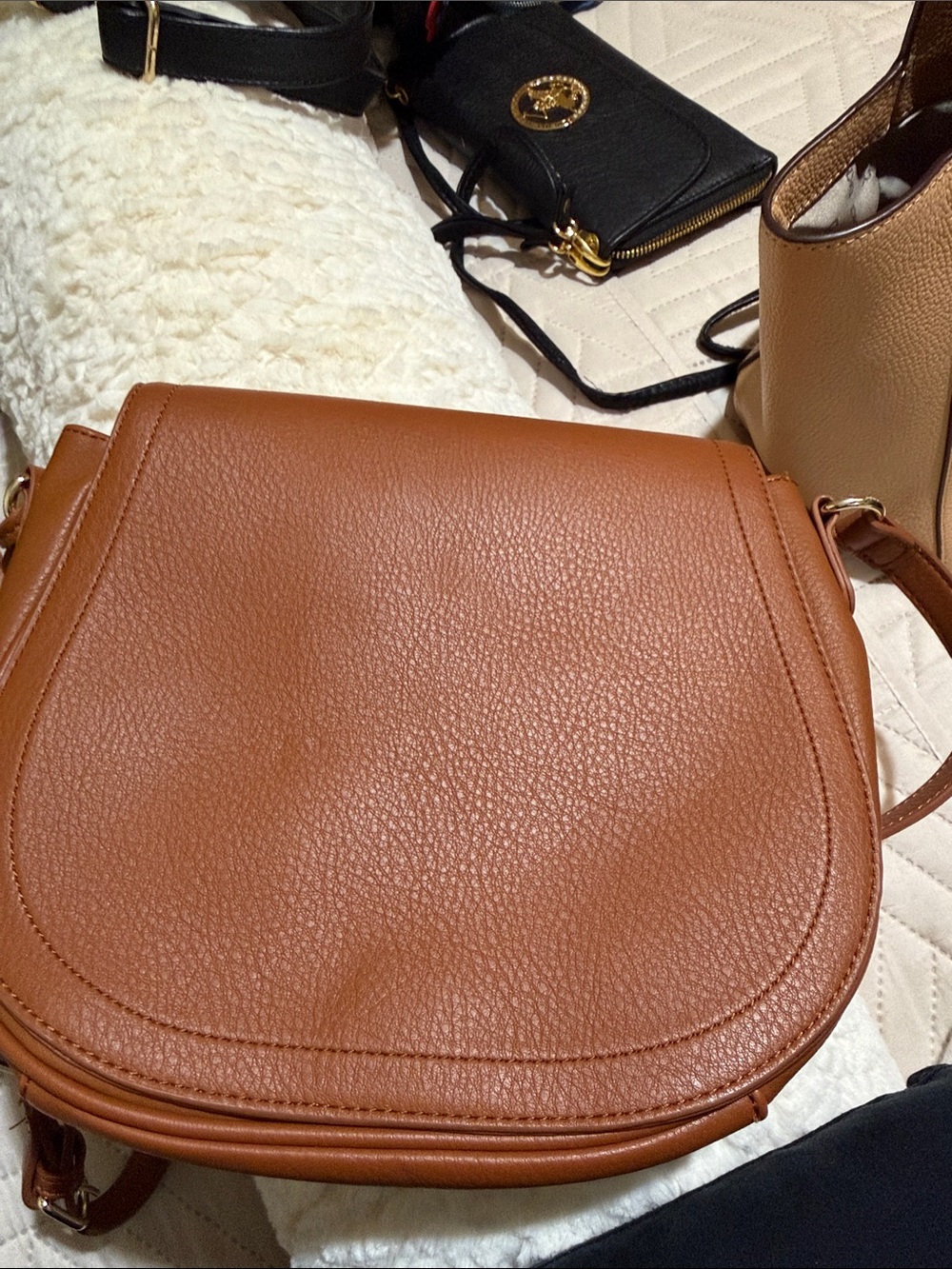 Women’s Saddle Crossbody Bag in Cognac Brown